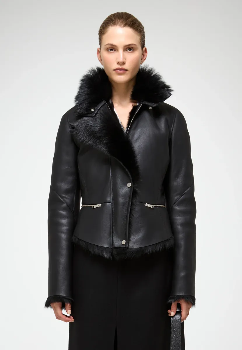 AZUL - Lederjacke - black