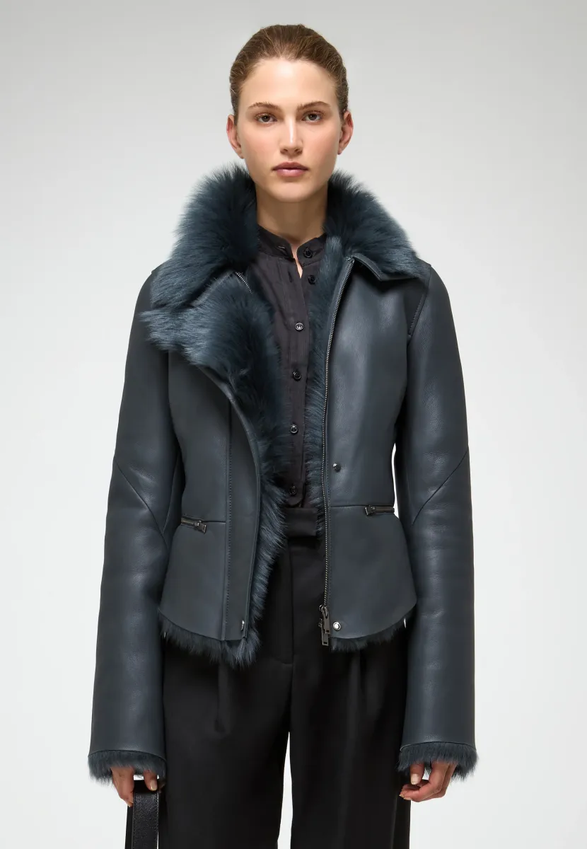 AZUL - Lederjacke - dark blue