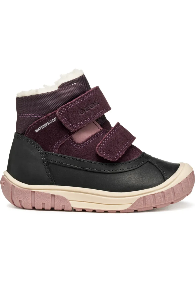B OMAR WPF - Snowboot/Winterstiefel - black/dk purple
