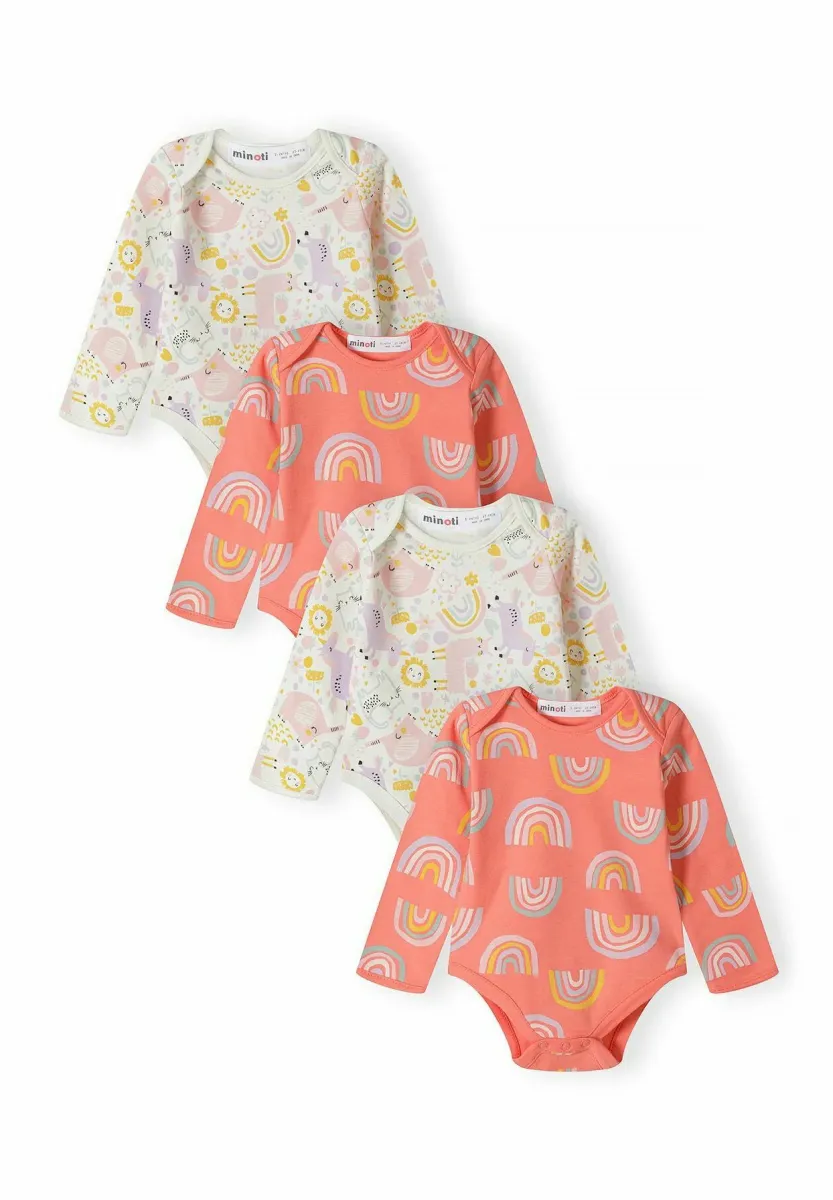 BABY BODYSUITS 4 PACK - Body - salmon off white