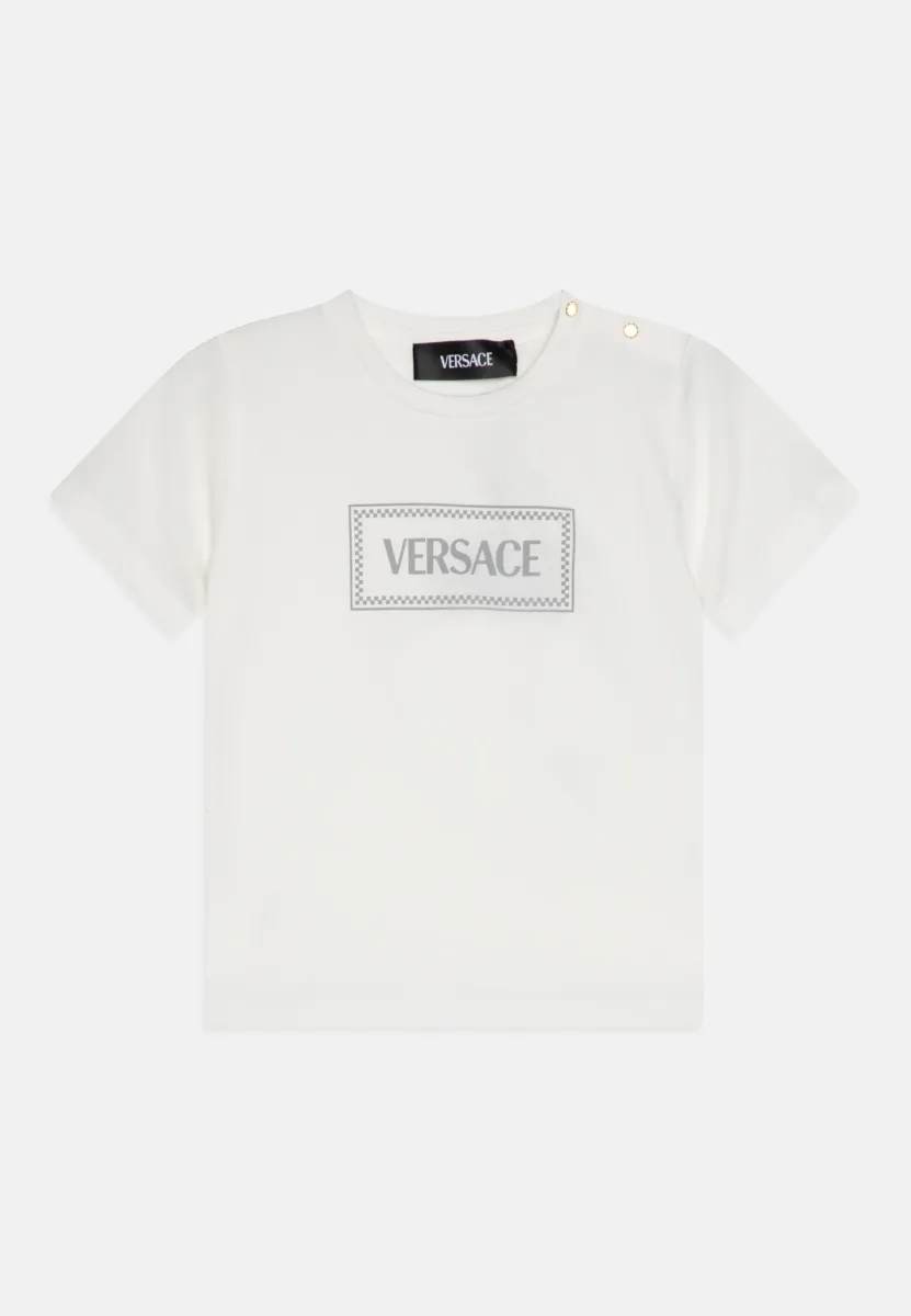 BABY DAMIER PRINT UNISEX - T-Shirt print - white/grey