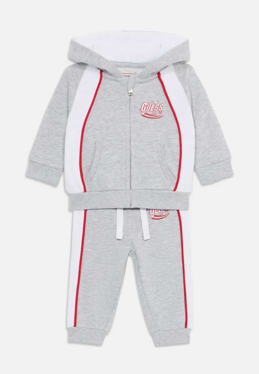 BABY HOODED ACTIVE SET - Sweatjacke - light stone heather