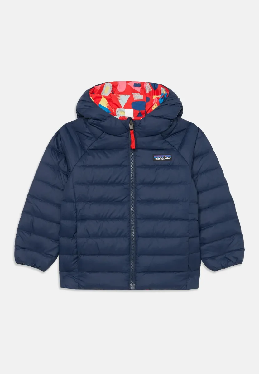 BABY REVERSIBLE HOODY UNISEX - Daunenjacke - dark blue/red