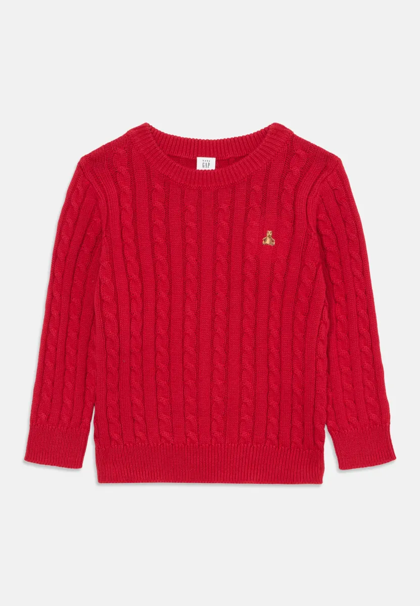 BABYGAP CABLE-KNIT CREWNECK SWEATER - Strickpullover - modern red