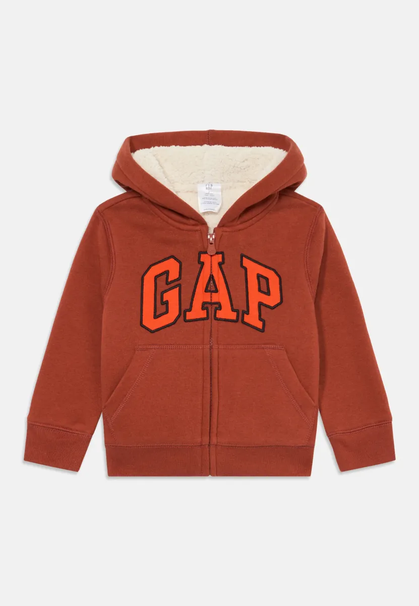 BABYGAP LOGO SHERPA ZIP HOODIE - Kapuzenpullover - copper spice