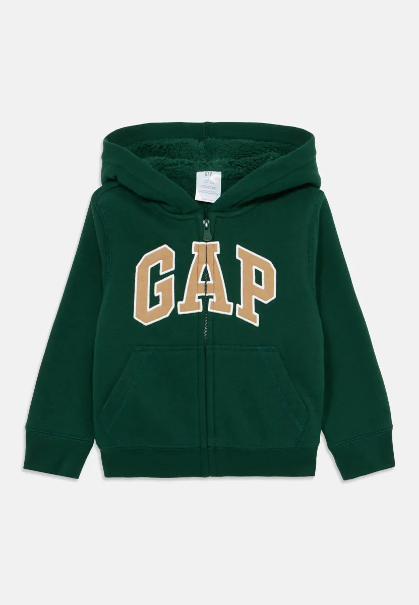 BABYGAP LOGO SHERPA ZIP HOODIE - Kapuzenpullover - evergreen glamour