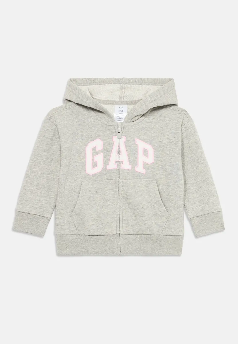 BABYGAP RELAXED LOGO ZIP HOODIE - Kapuzenpullover - light grey