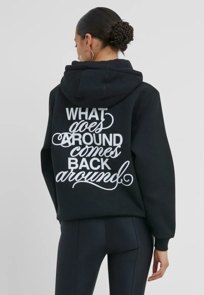 BACK AROUND - Kapuzenpullover - black