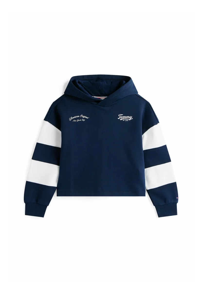 BACK LOGO COLOUR-BLOCKED - Kapuzenpullover - dark blue