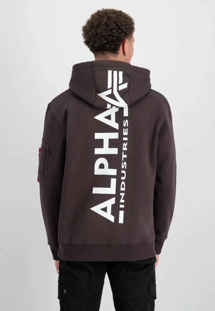 BACK PRINT - Kapuzenpullover - hunter brown
