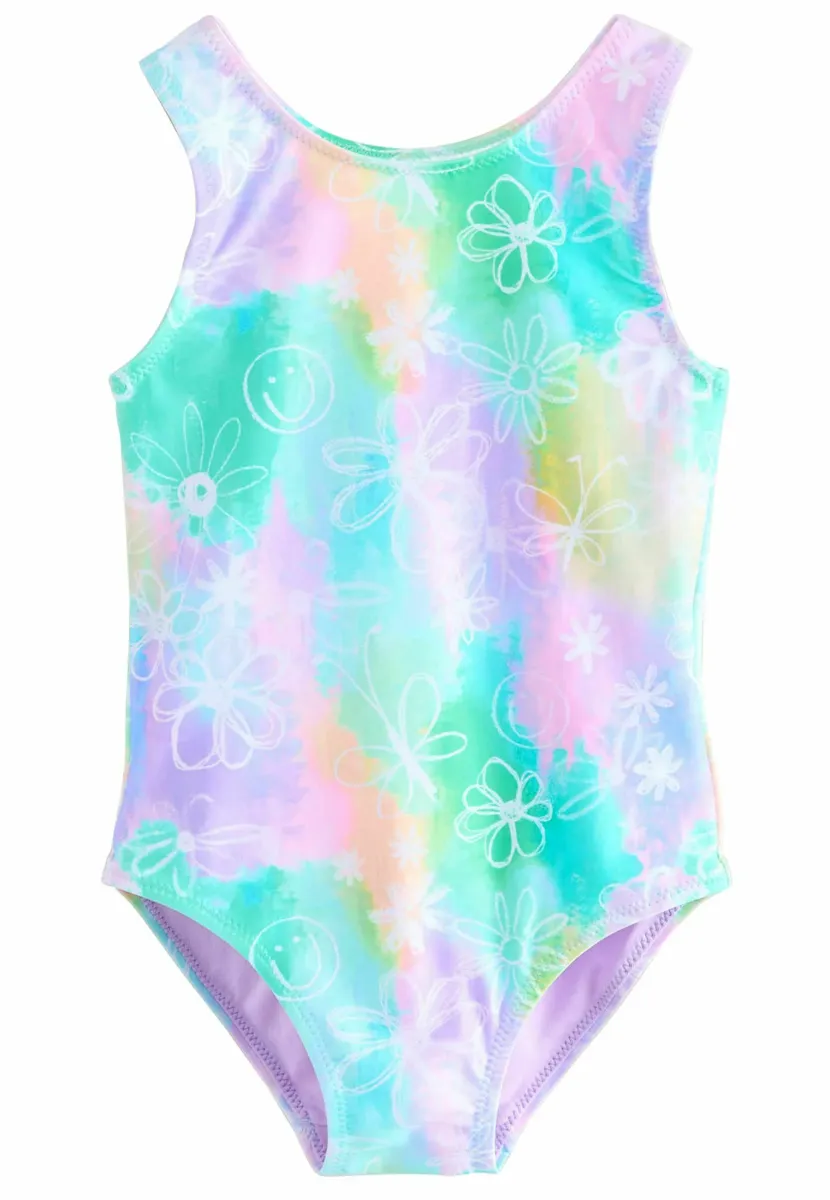 Badeanzug - purple aqua