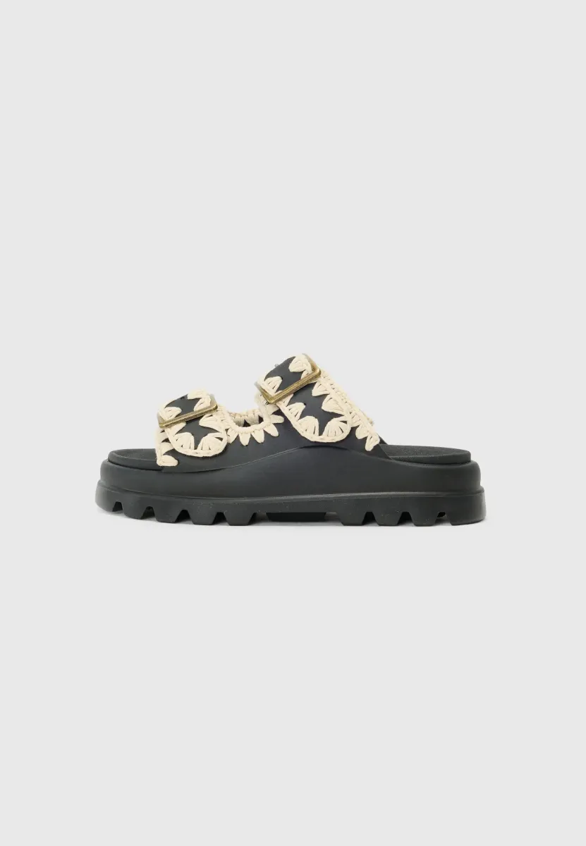 Badesandale - black/white