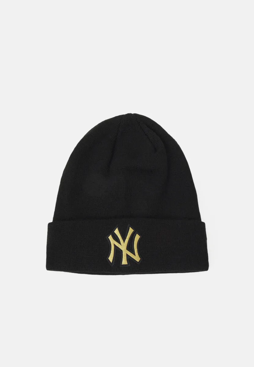 BADGE BEANIE UNISEX - Mütze - black/gold-coloured