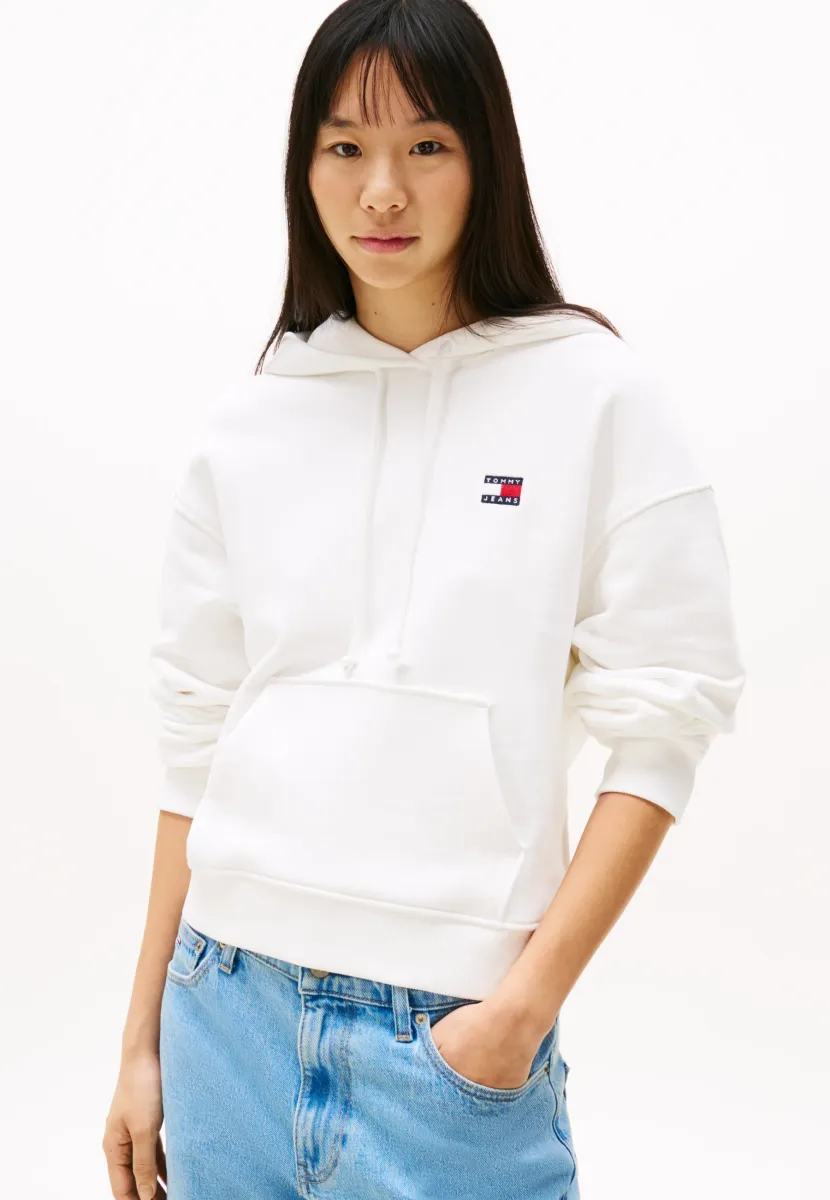 BADGE HOODIE - Sweatshirt - ecru