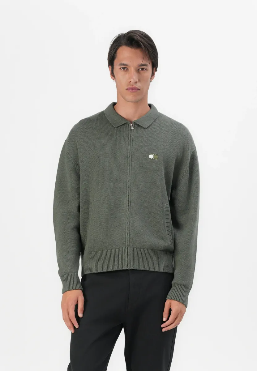BADGE - Strickjacke - pewter green