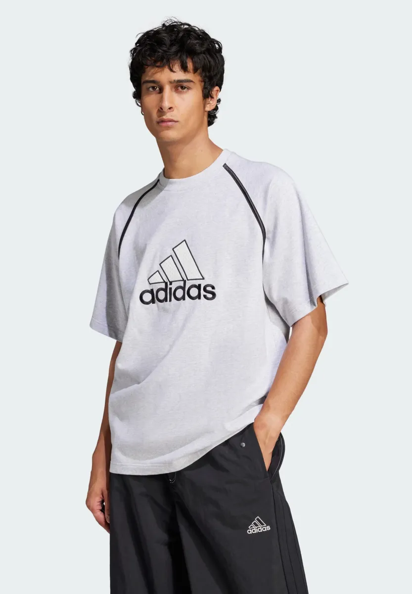 BADGE TEE - T-Shirt print - light grey heather