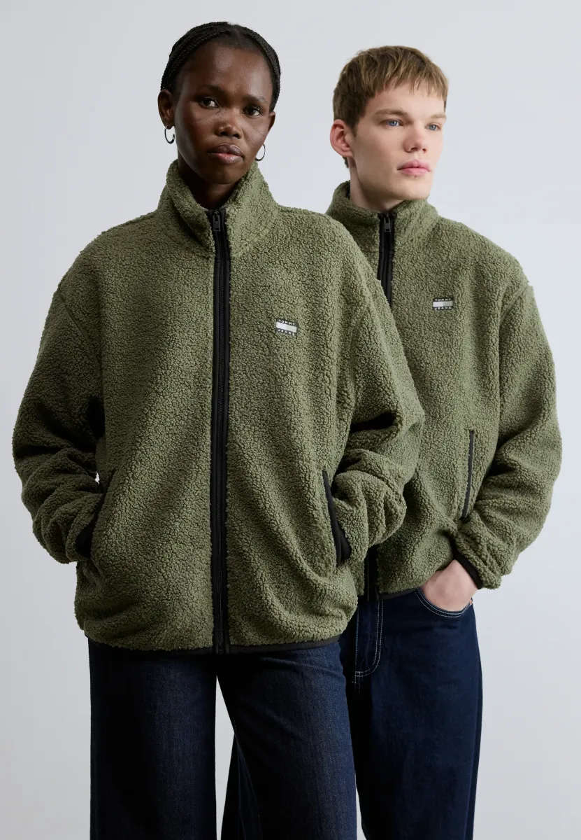 BADGE ZI THRU UNISEX - Fleecejacke - dark greenery