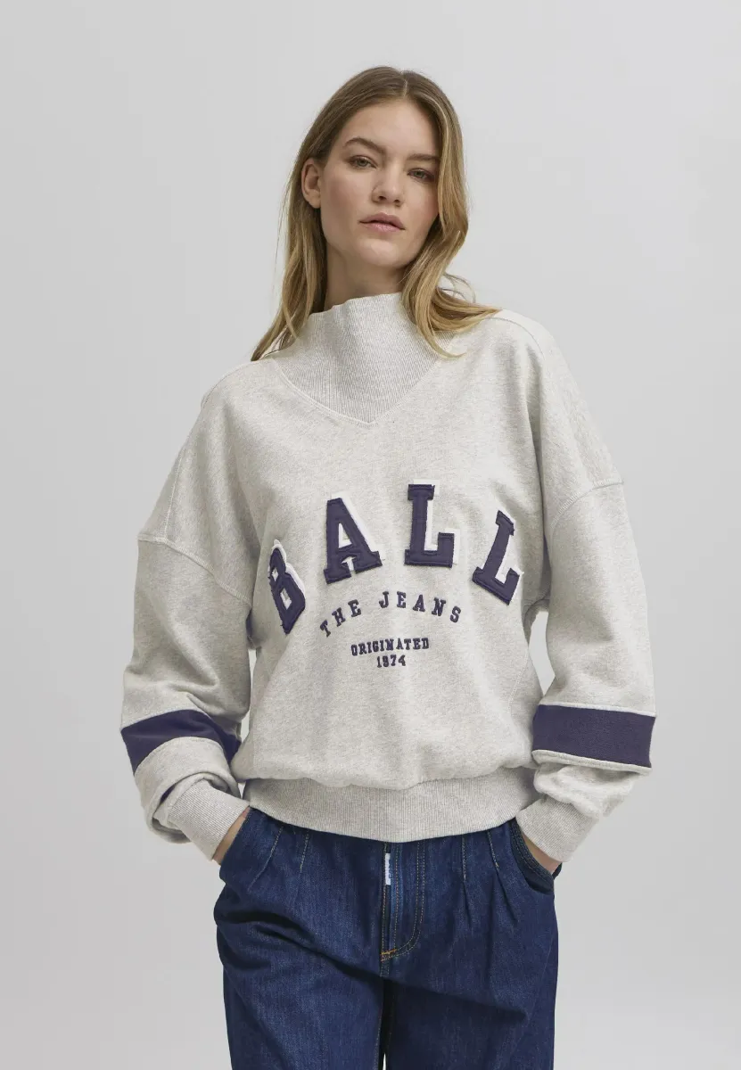 BAFOSSATI - Strickpullover - medium grey melange