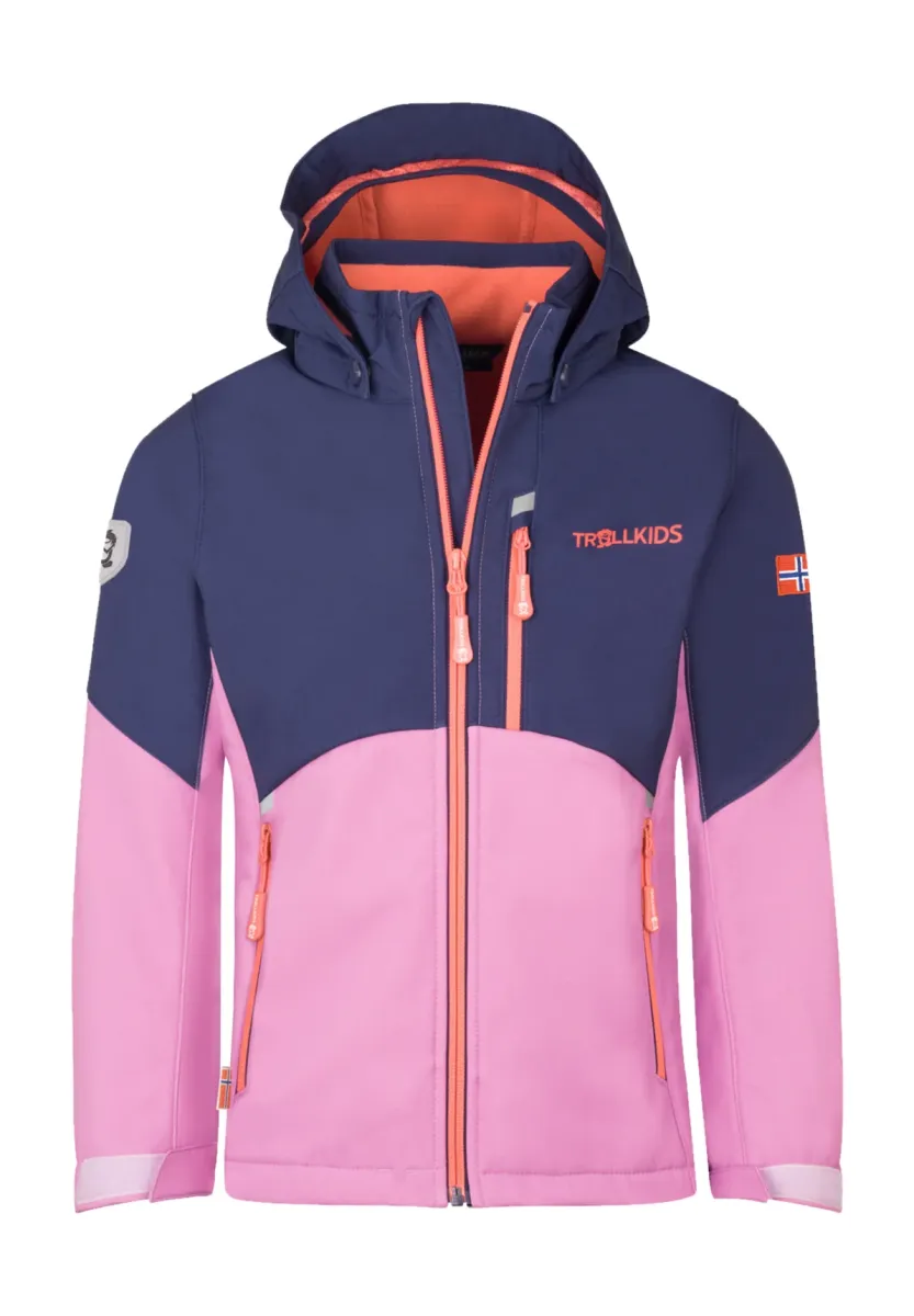 BALESTRAND - Softshelljacke - deep violet light violet coral pink