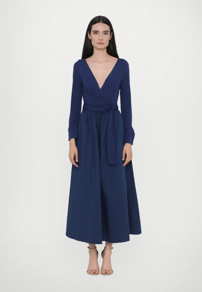 BALLERINA WRAP DRESS - Freizeitkleid - navy