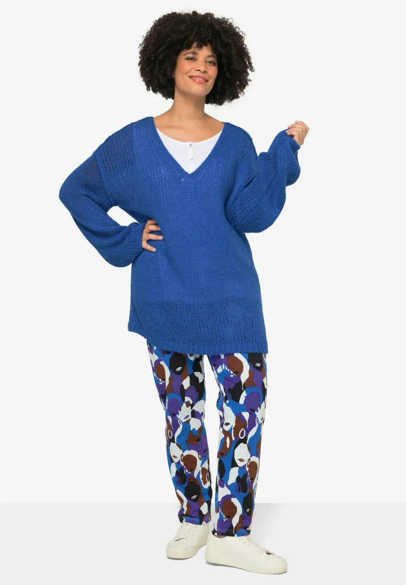 BALLONÄRMEL - Strickpullover - clematis blue