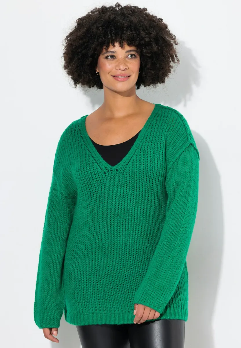BALLONÄRMEL - Strickpullover - may green