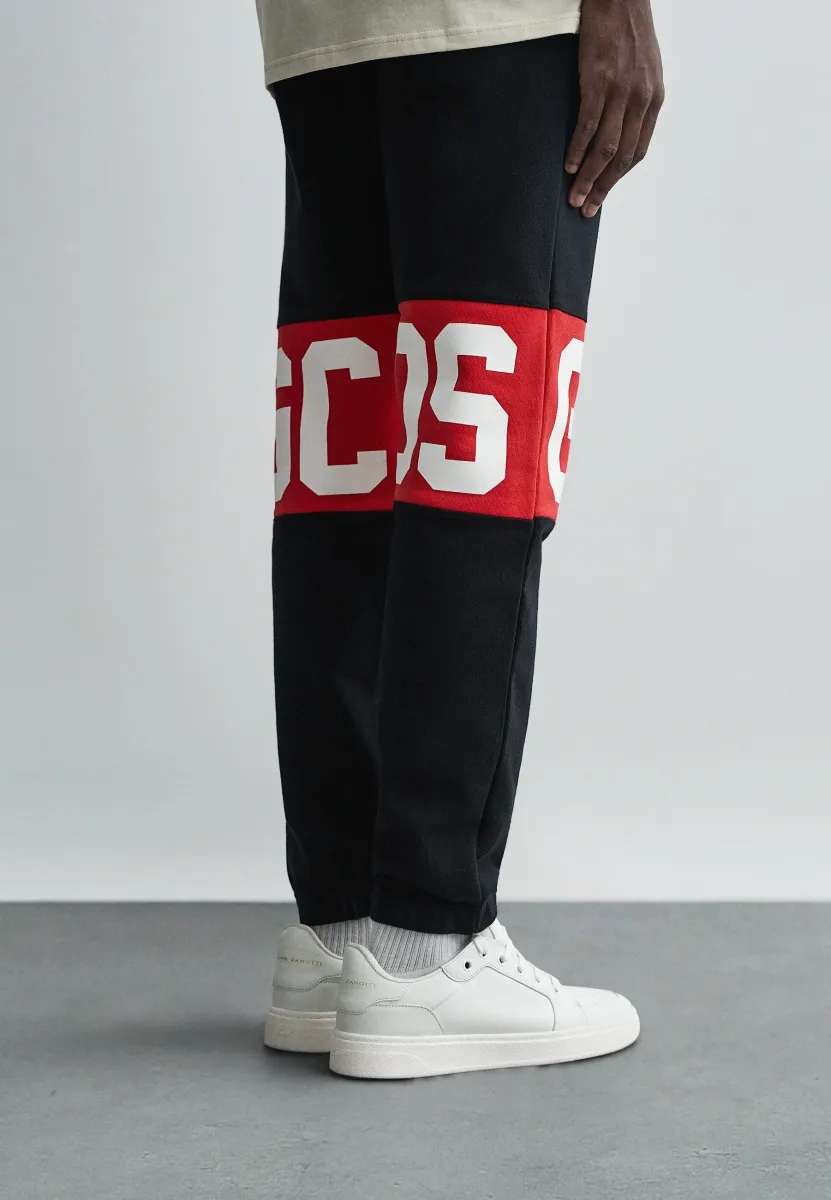 BAND LOGO  - Jogginghose - bone/red