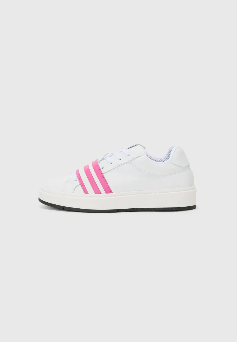 BAND LOGO - Sneaker low - white/pink