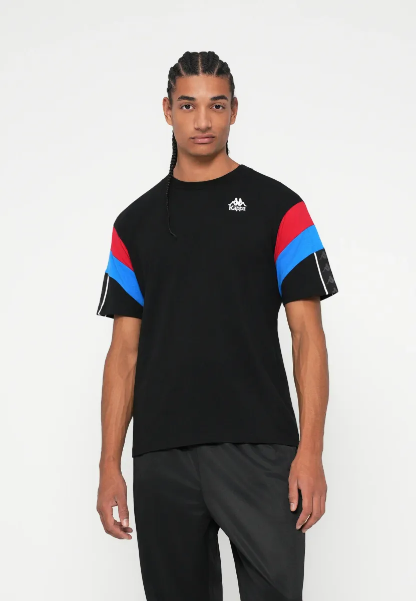 BANDA  - T-Shirt basic - black/red racing/blue sea