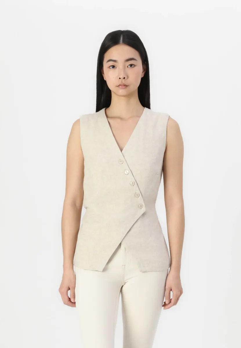 BARE LONGLINE VEST - Weste - flax