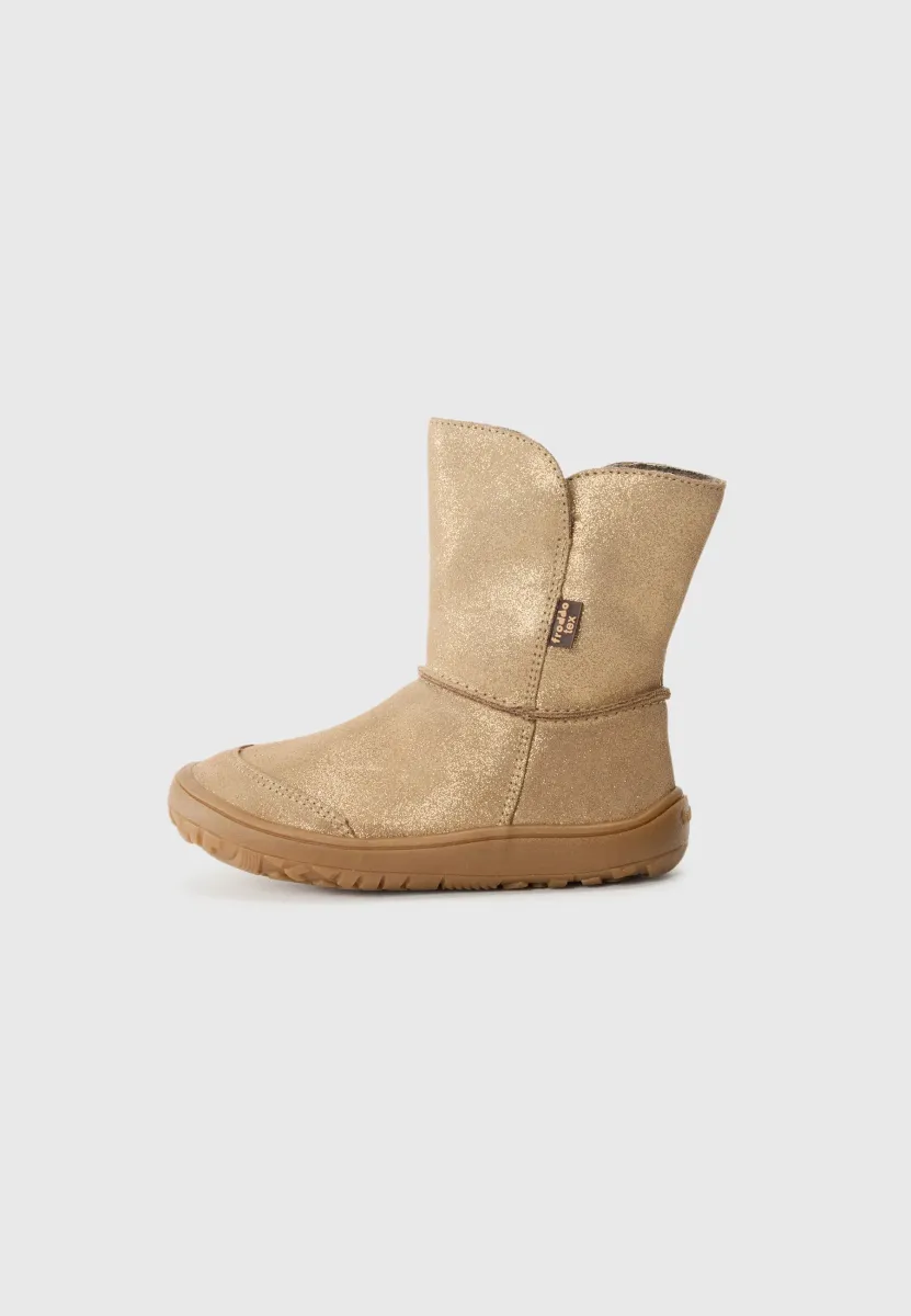 BAREFOOT TEX SUEDE - Stiefelette - gold-coloured