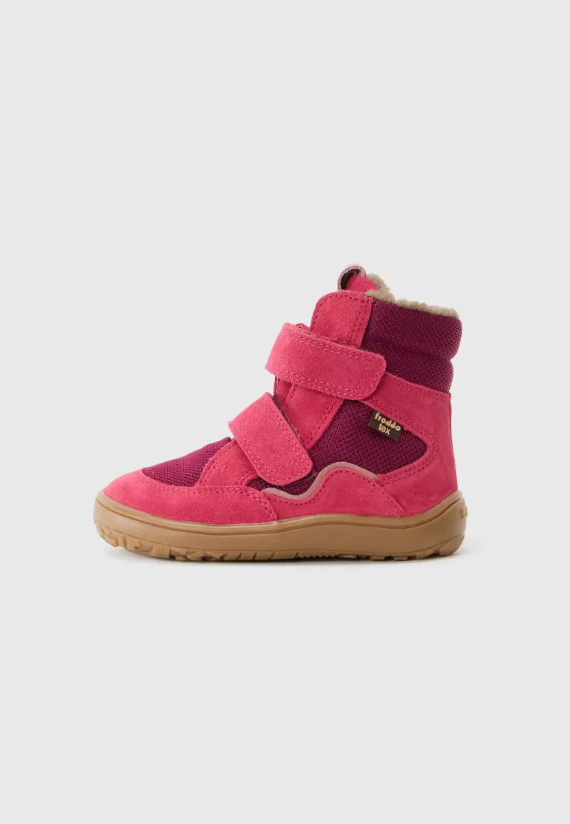BAREFOOT TEX WINTER - Sneaker high - pink/dark red
