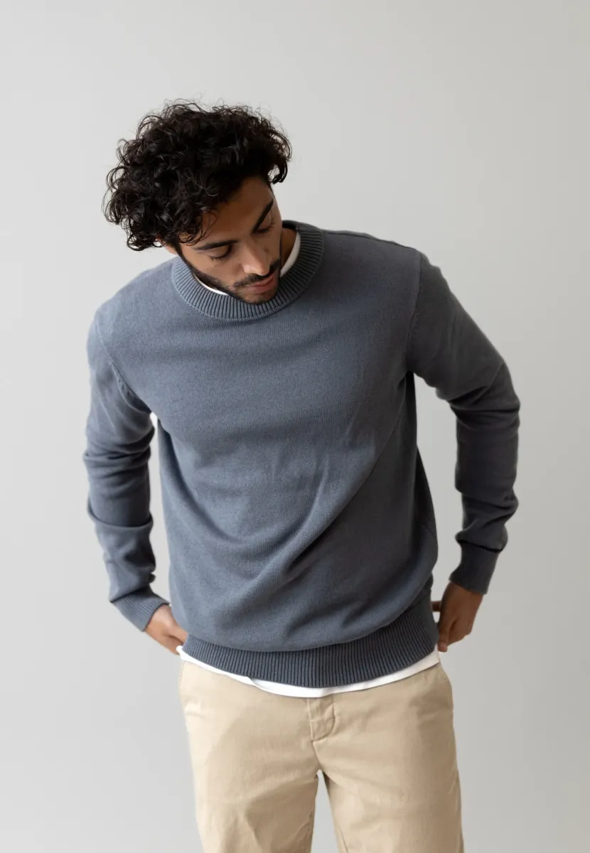 BARELLA CREW - Strickpullover - flint stone