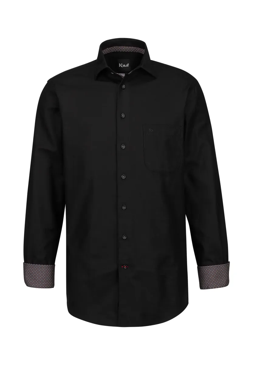 BARI KENT LANGARM REGULAR FIT - Hemd - black