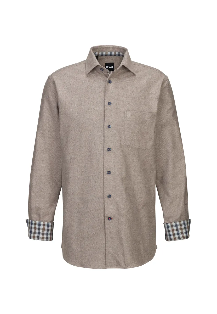 BARI KENT LANGARM REGULAR FIT - Hemd - taupe