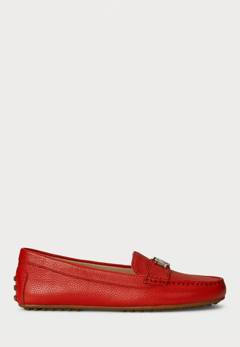 BARNSBURY PEBBLED LEATHER DRIVER - Mokassin - bright vermilion