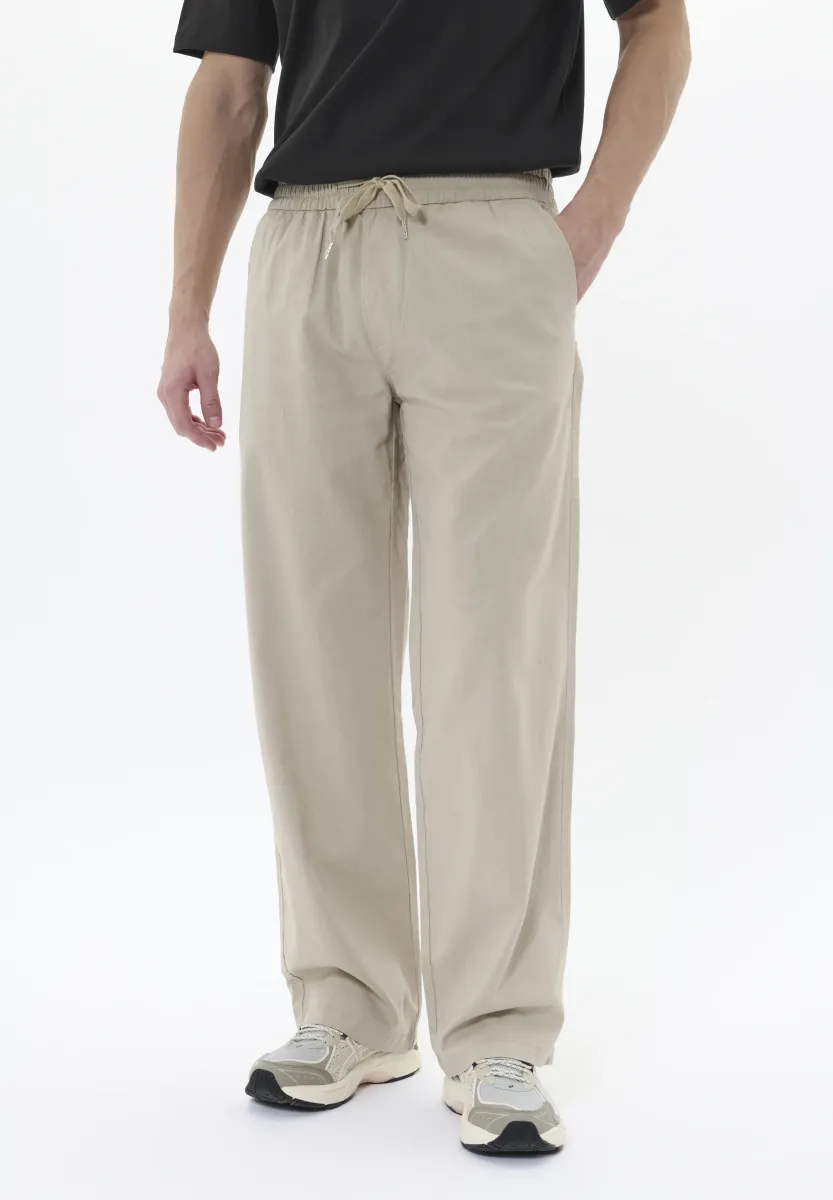 BARTON WIDE - Stoffhose - plaza taupe