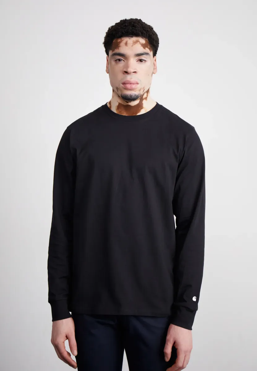 BASE - Langarmshirt - black/white