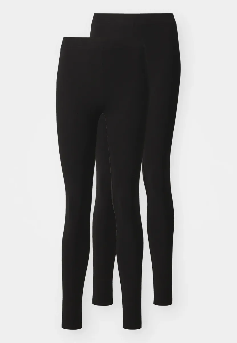 BASIC 2PACK - Leggings - Hosen - black