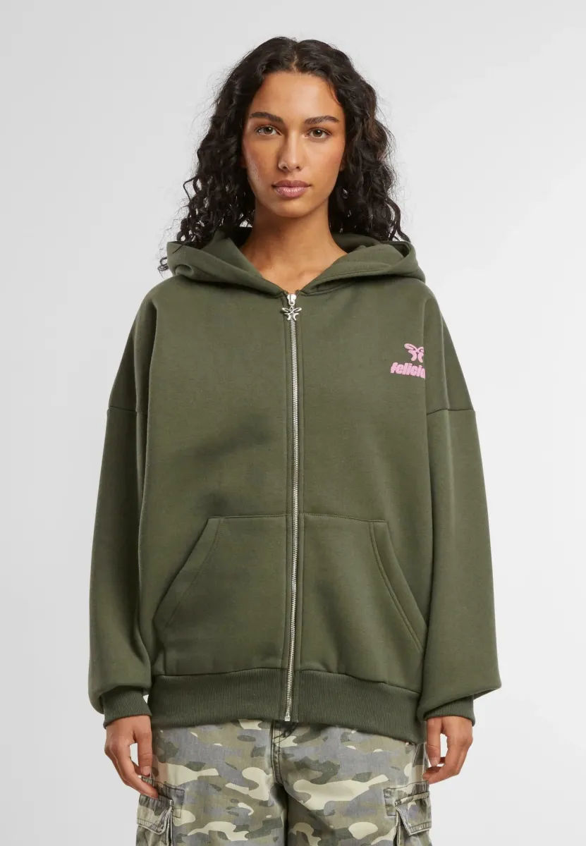 BASIC CHEST LOGO ZIPPER - Sweatjacke - green