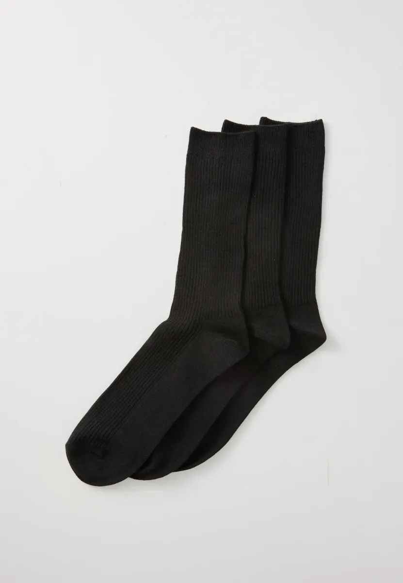 BASIC CREW 3 PACK - Socken - true black