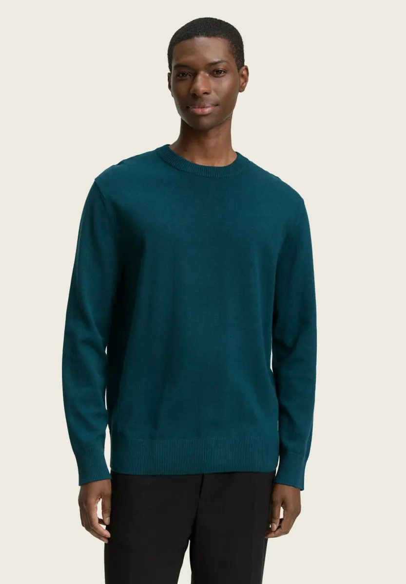 BASIC CREWNECK  - Strickpullover - deep pond green