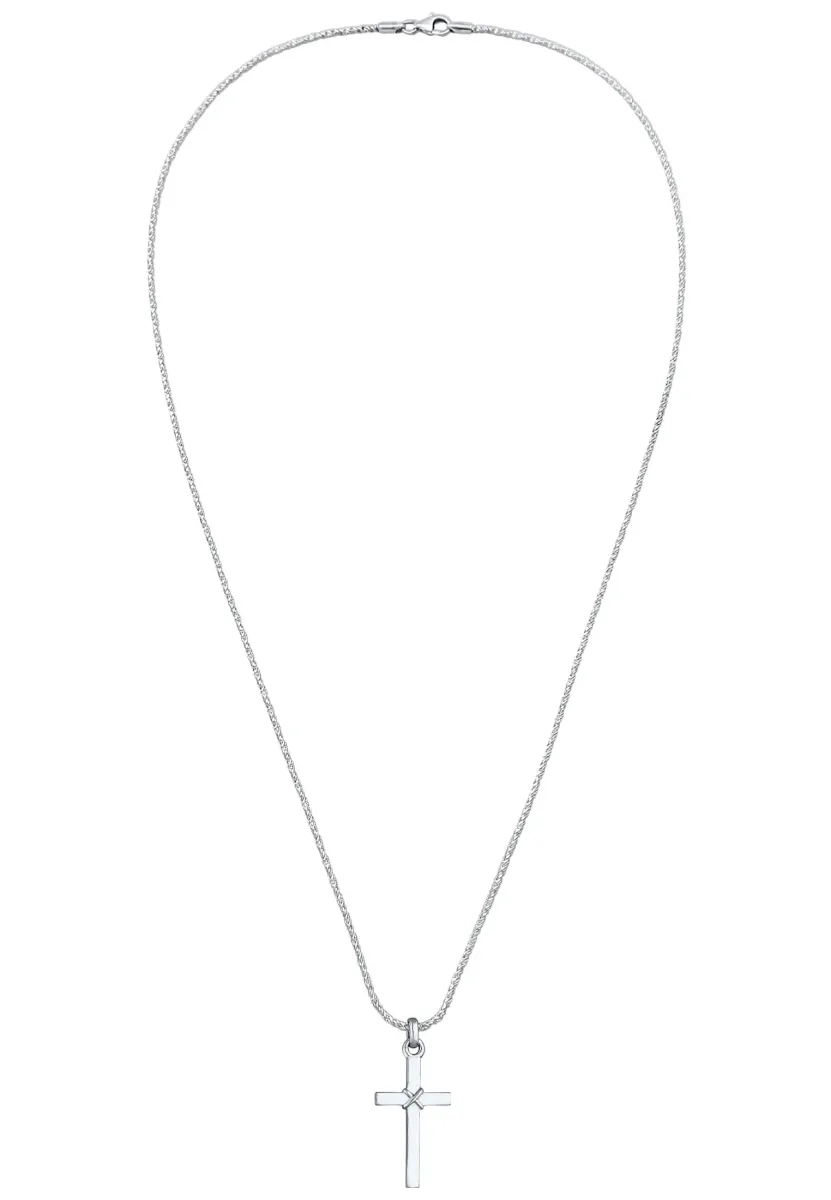 BASIC CROSS - Halskette - silberfarben
