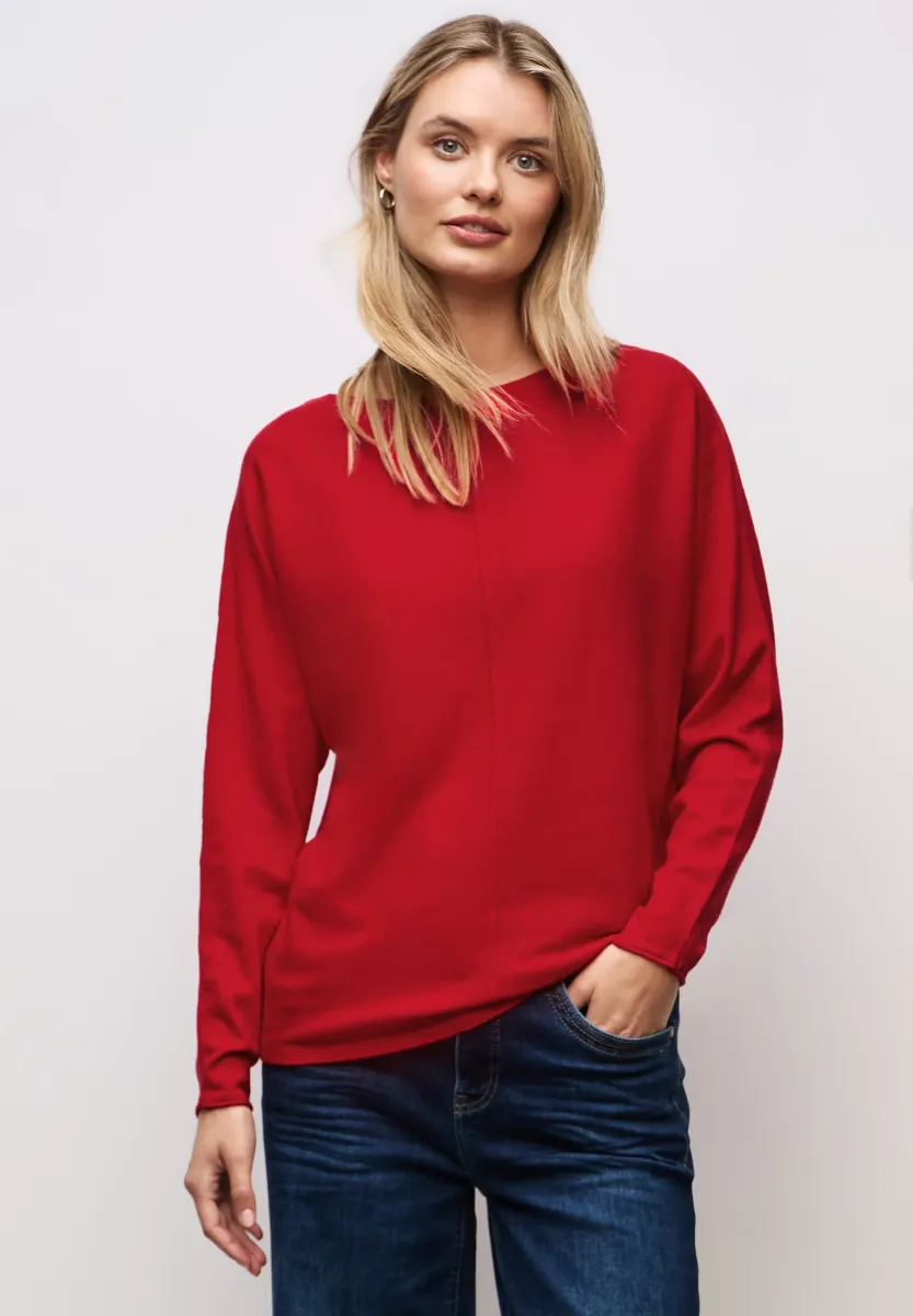 BASIC DOLMAN  - Strickpullover - rot