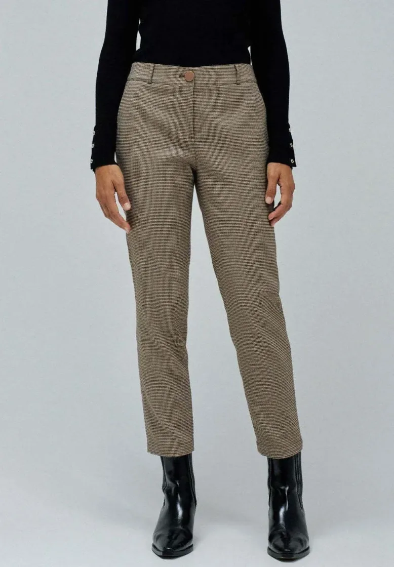 BASIC HIGH WAIST - Chino - braun