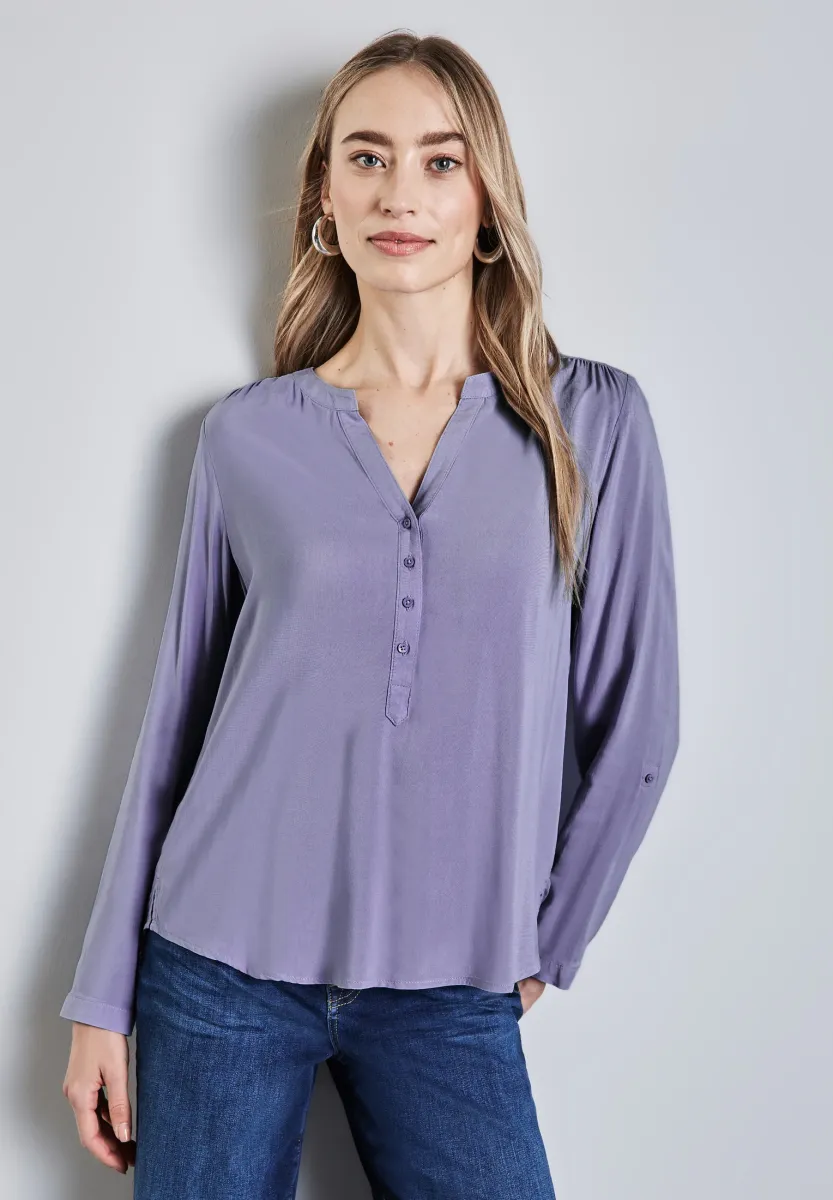 BASIC IN UNIFARBE - Bluse - lila
