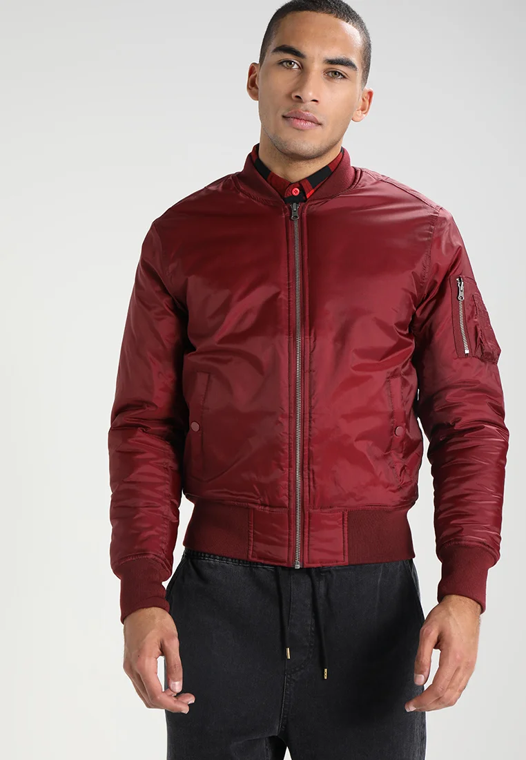 BASIC JACKET - Bomberjacke - burgundy