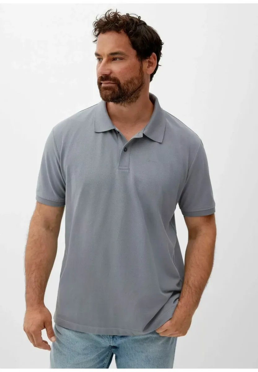 BASIC KNOPFLEISTE KRAGEN STÜCK - Poloshirt - grau