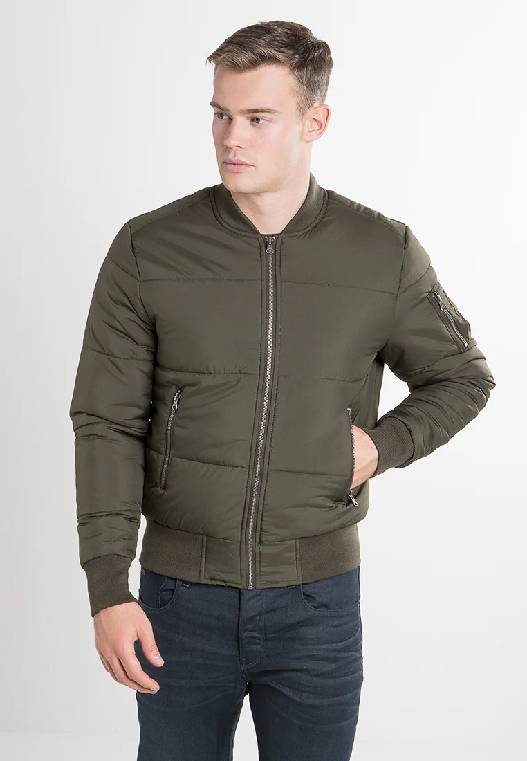 BASIC QUILT BOMBER JACKET - Bomberjacke - olive
