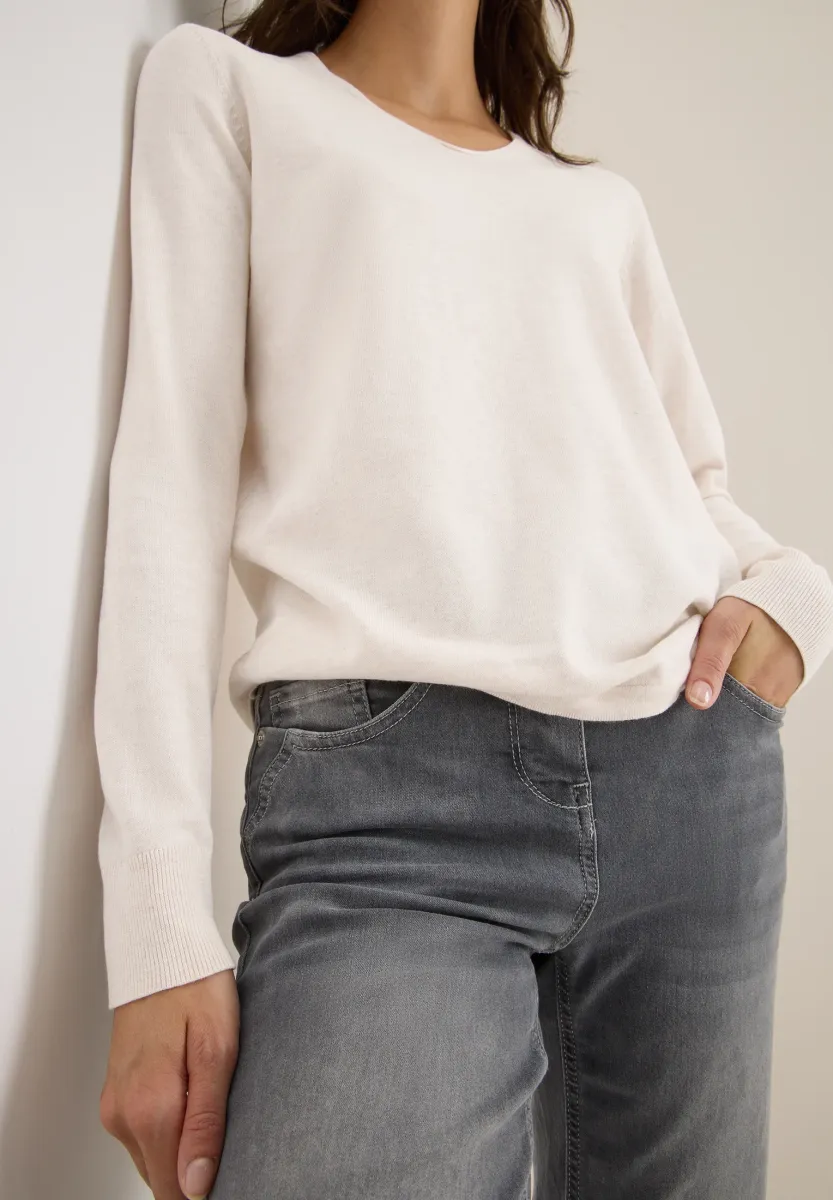 BASIC - Strickpullover - beige